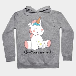 Uni-cones are real - Unicorns and Ice Cream Hoodie